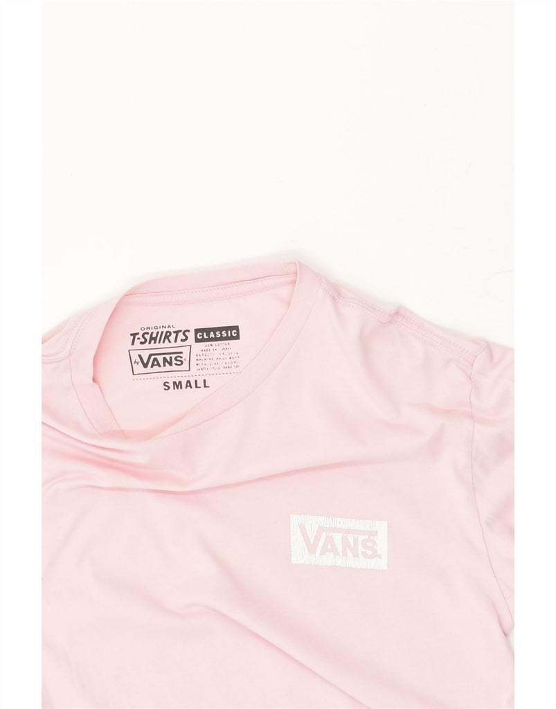 VANS Womens Graphic Top Long Sleeve UK 10 Small Pink Cotton | Vintage Vans | Thrift | Second-Hand Vans | Used Clothing | Messina Hembry 