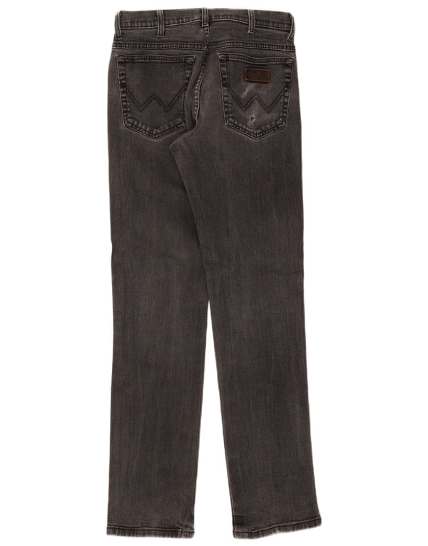 Wrangler Mens Texas Stretch Straight Jeans W33 L34 Grey Cotton