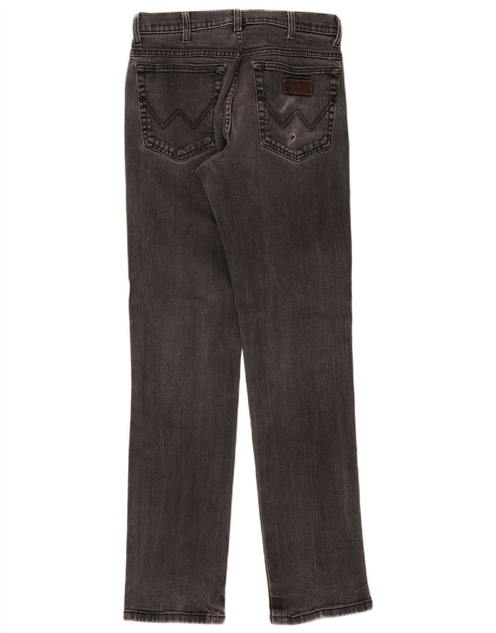Wrangler Mens Texas Stretch Straight Jeans W33 L34 Grey Cotton