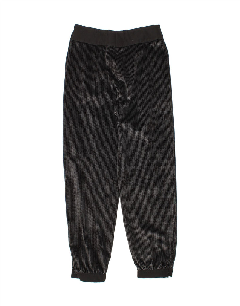 VINTAGE Womens Tapered Casual Trousers W30 L30 Black Striped Vintage Vintage and Second-Hand Vintage from Messina Hembry 