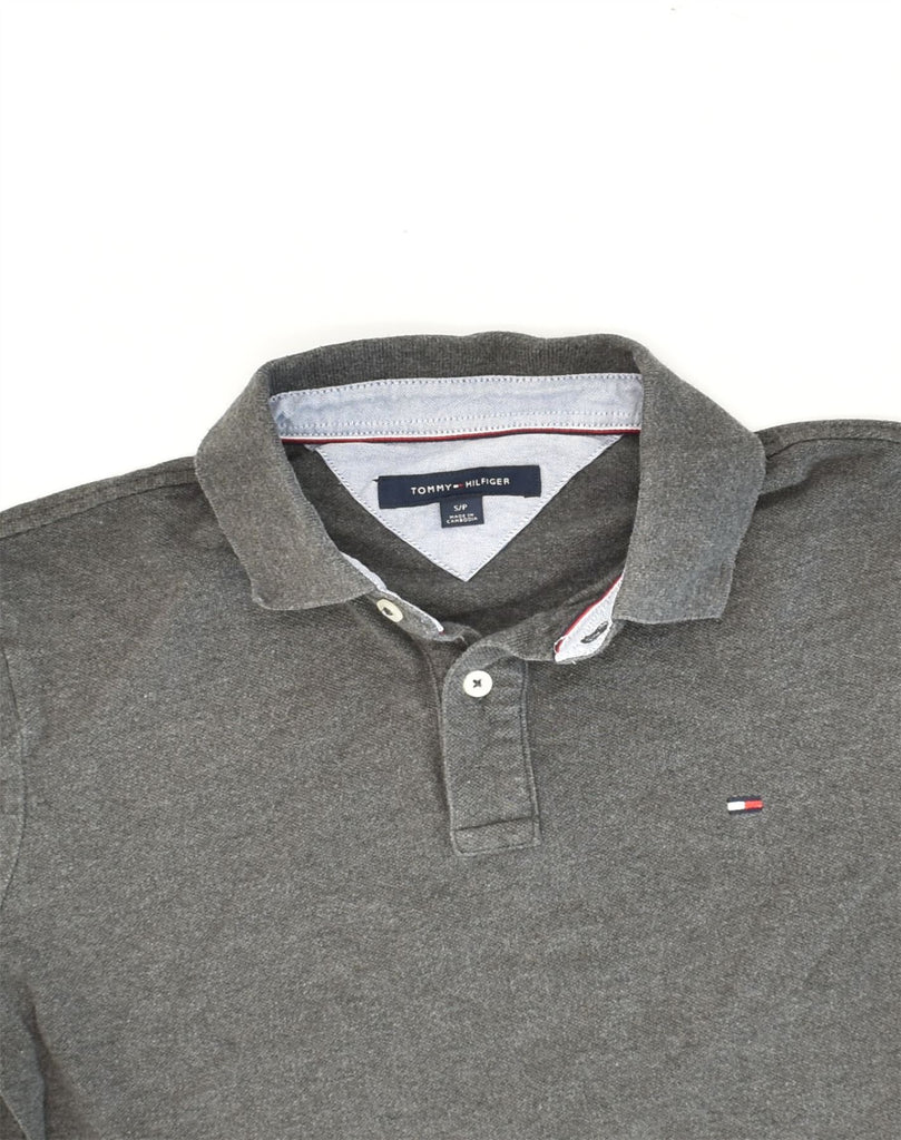 TOMMY HILFIGER Mens Polo Shirt Small Grey Cotton | Vintage Tommy Hilfiger | Thrift | Second-Hand Tommy Hilfiger | Used Clothing | Messina Hembry 