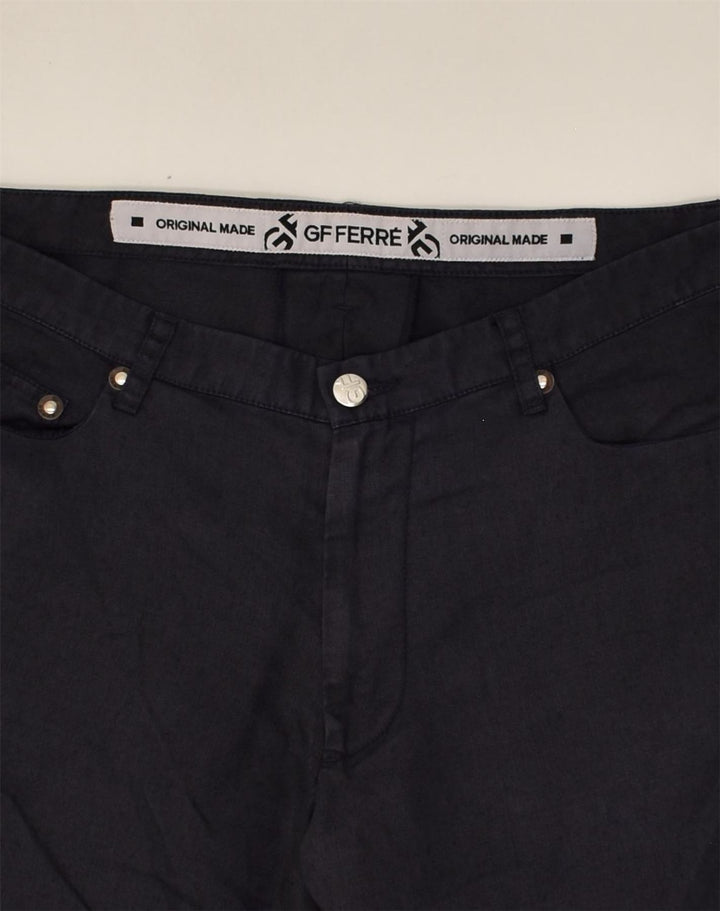 GIANFRANCO FERRE Womens Straight Casual Trousers W30 L30 Navy Blue | Vintage Gianfranco Ferre | Thrift | Second-Hand Gianfranco Ferre | Used Clothing | Messina Hembry 