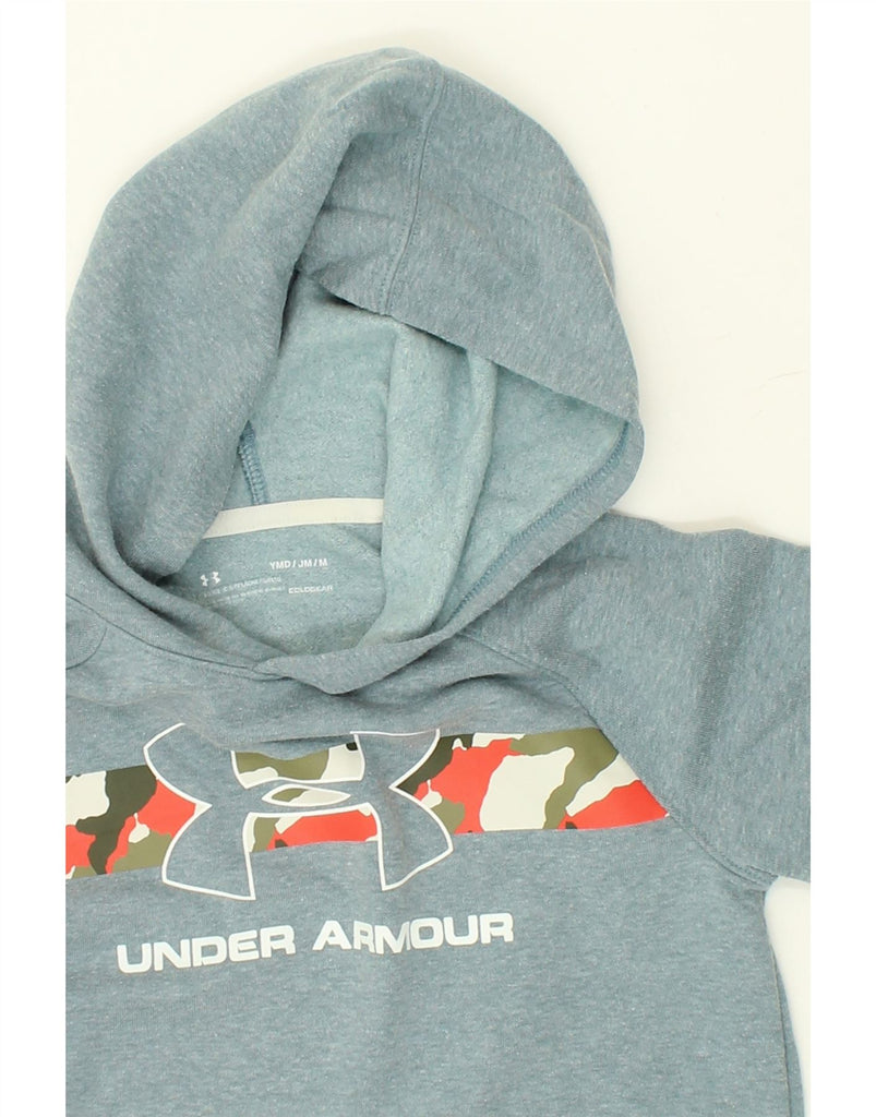 UNDER ARMOUR Boys Cold Gear Graphic Hoodie Jumper 9-10 Years Medium Grey | Vintage Under Armour | Thrift | Second-Hand Under Armour | Used Clothing | Messina Hembry 