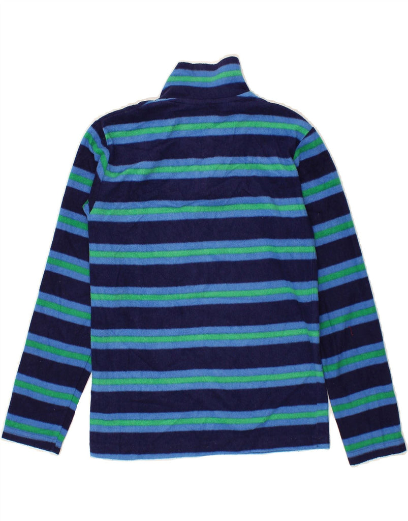 MOUNTAIN WAREHOUSE Boys Zip Neck Fleece Jumper 9-10 Years Blue Striped Vintage Mountain Warehouse and Second-Hand Mountain Warehouse from Messina Hembry 