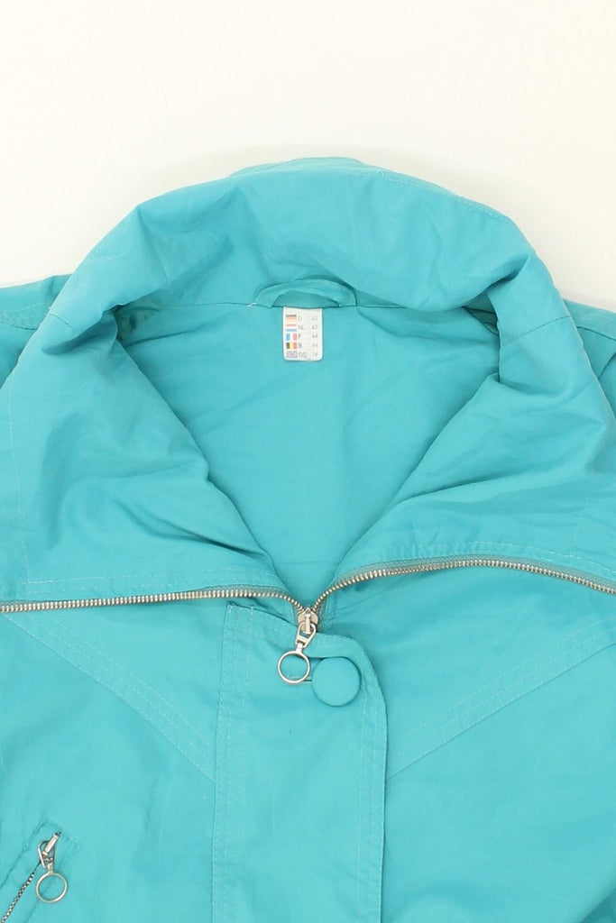 VINTAGE Womens Utility Jacket UK 16 Large Turquoise Polyester | Vintage Vintage | Thrift | Second-Hand Vintage | Used Clothing | Messina Hembry 