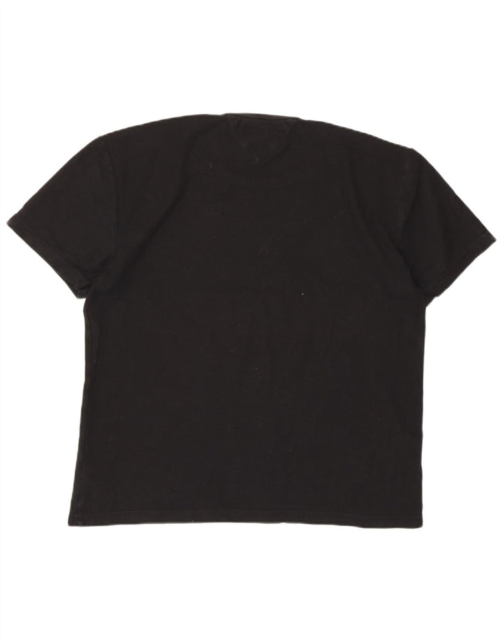 TOMMY HILFIGER Womens T-Shirt Top UK 18 XL Black Cotton