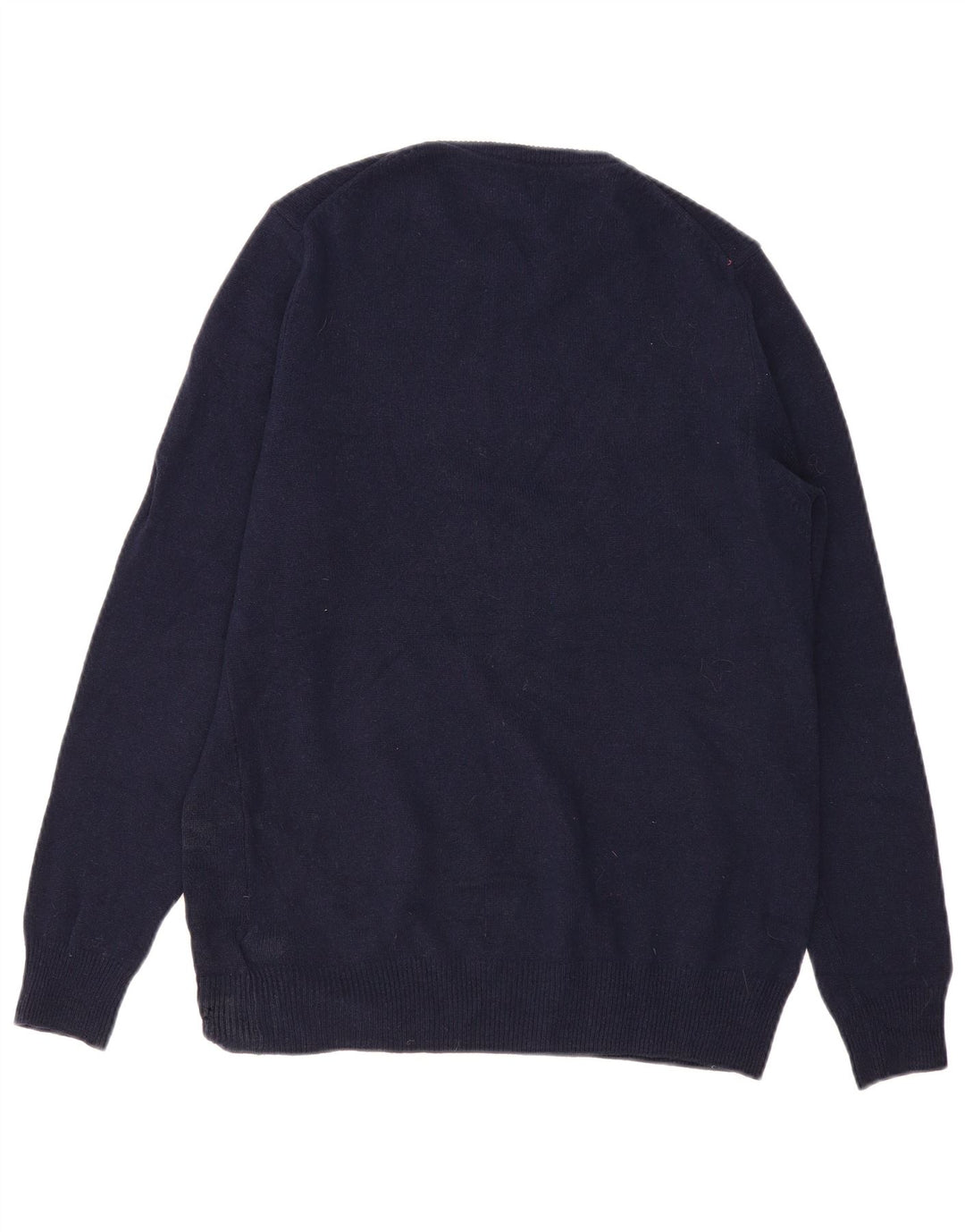 Marks & Spencer Mens Crew Neck Jumper Sweater Medium Navy Blue Lambswool