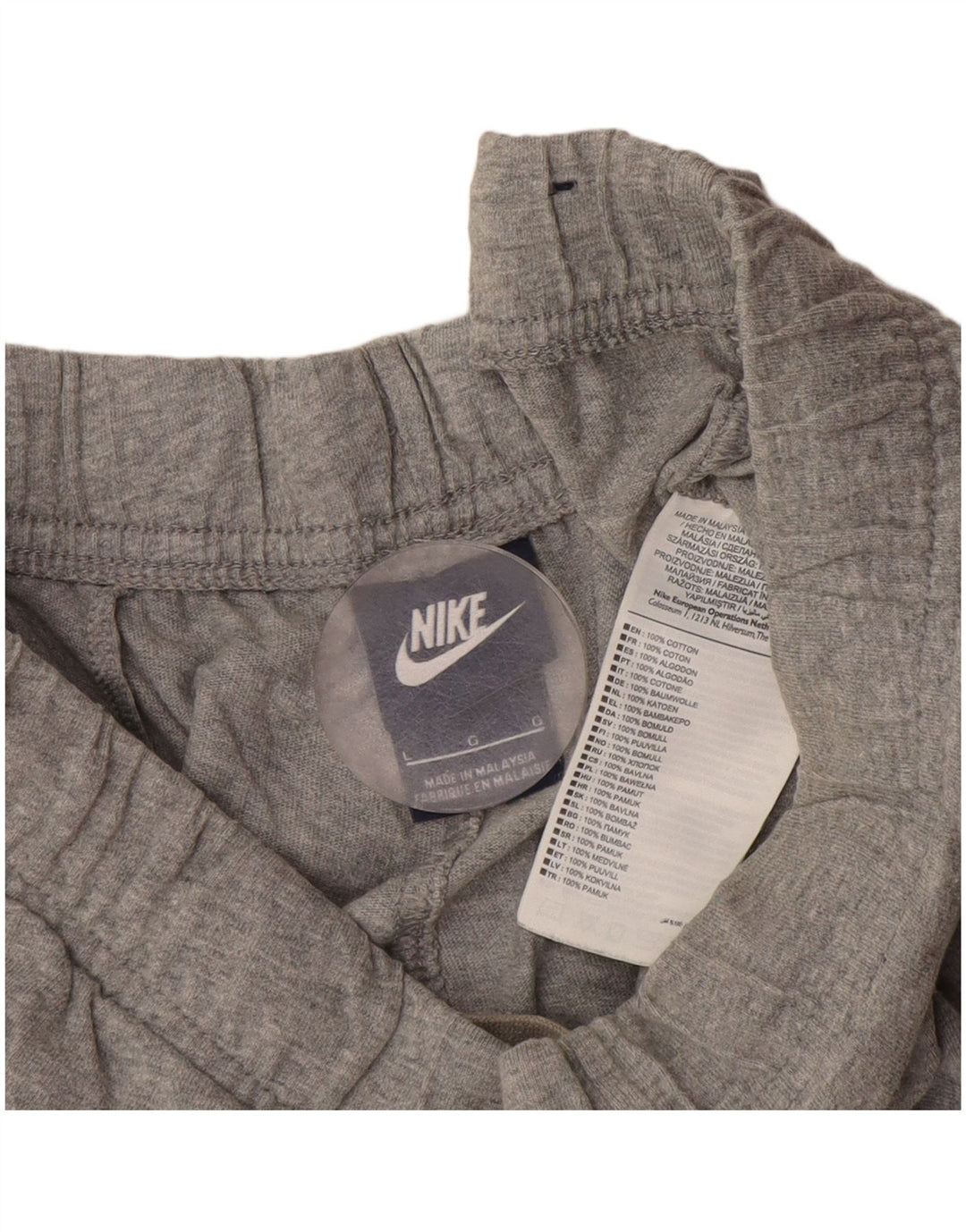 Nike Mens Sport Shorts Large Grey Flecked Cotton