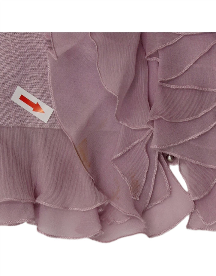 Luisa Spagnoli Womens Bolero Jacket IT 42 Medium Purple Linen