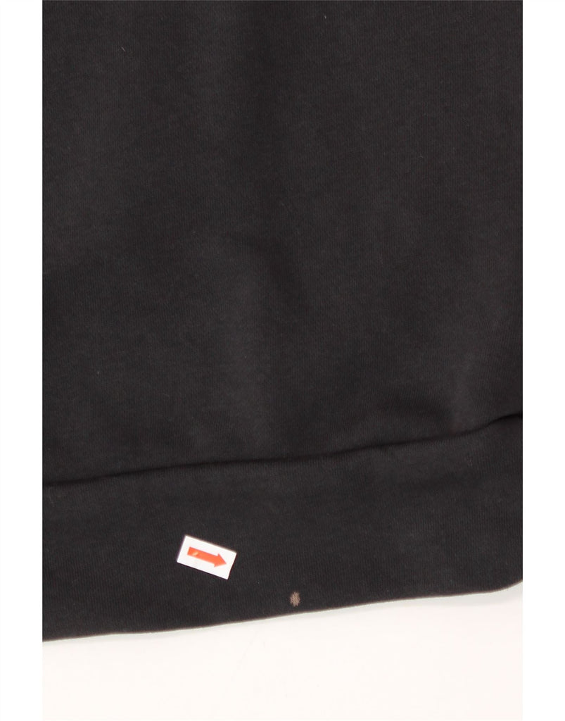 ADIDAS Womens Longline Sweatshirt Jumper UK 8/10 Small Black Cotton Vintage Adidas and Second-Hand Adidas from Messina Hembry 