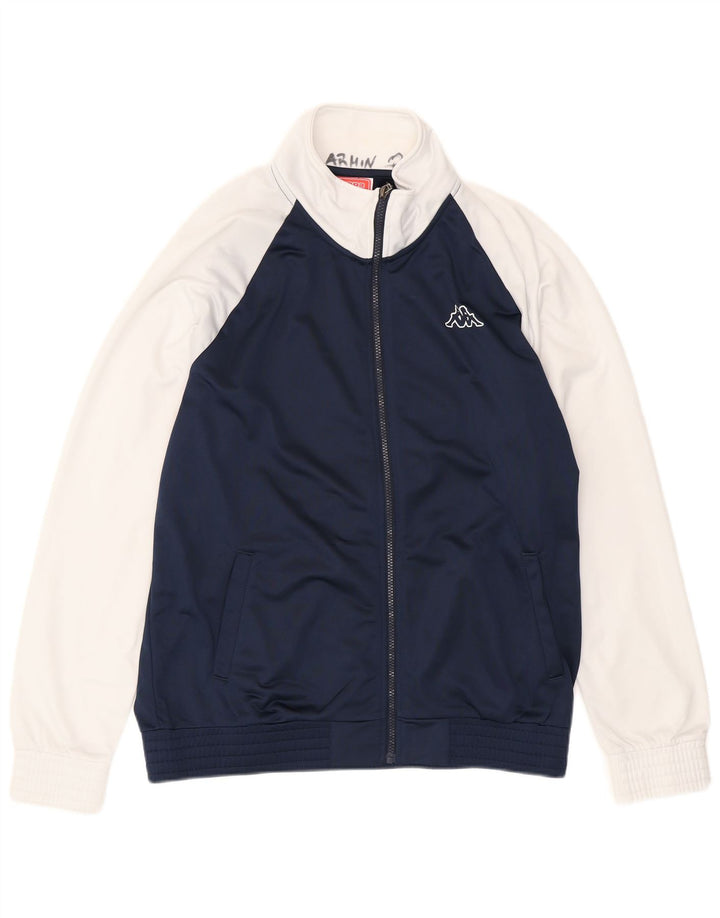 Kappa Mens Tracksuit Top Jacket XL Navy Blue Colourblock Polyester