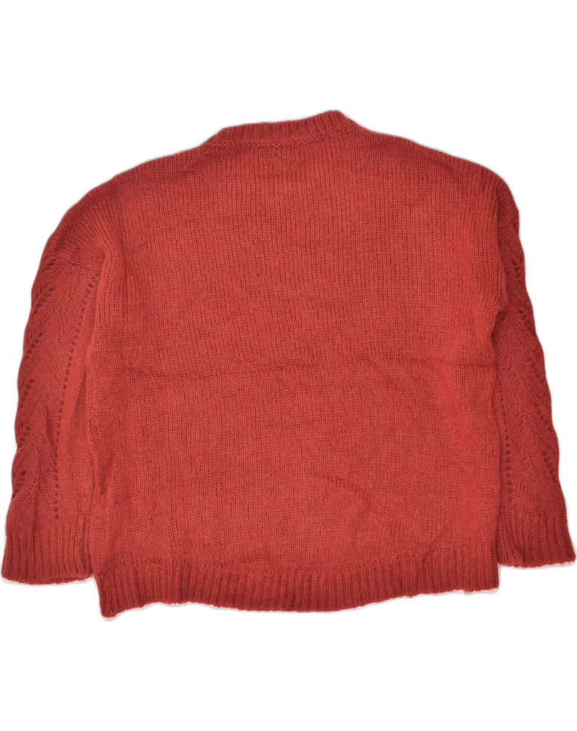 MASSIMO DUTTI Womens Oversized Crew Neck Jumper Sweater UK 16 Large Red | Vintage Massimo Dutti | Thrift | Second-Hand Massimo Dutti | Used Clothing | Messina Hembry 