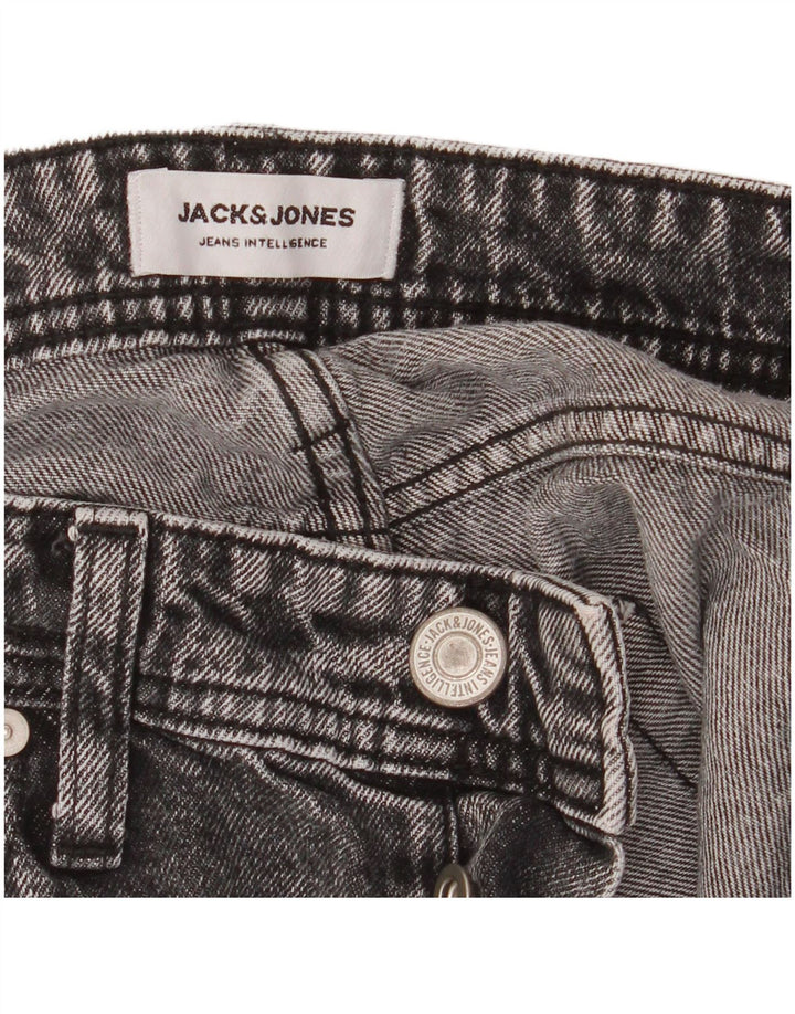 Jack & Jones Mens Eddie Straight Jeans W29 L34 Grey Cotton