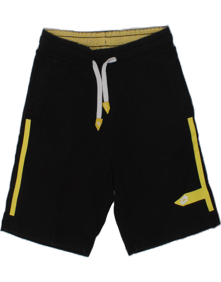 LOTTO Boys Graphic Sport Shorts 7-8 Years Black Cotton | Vintage Lotto | Thrift | Second-Hand Lotto | Used Clothing | Messina Hembry 
