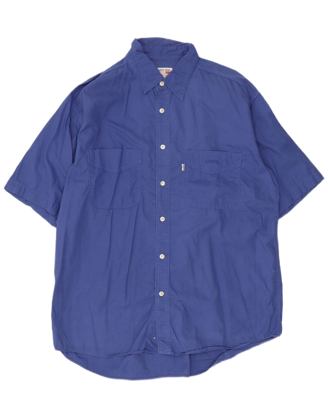 Levi's Mens Short Sleeve Shirt Large Blue