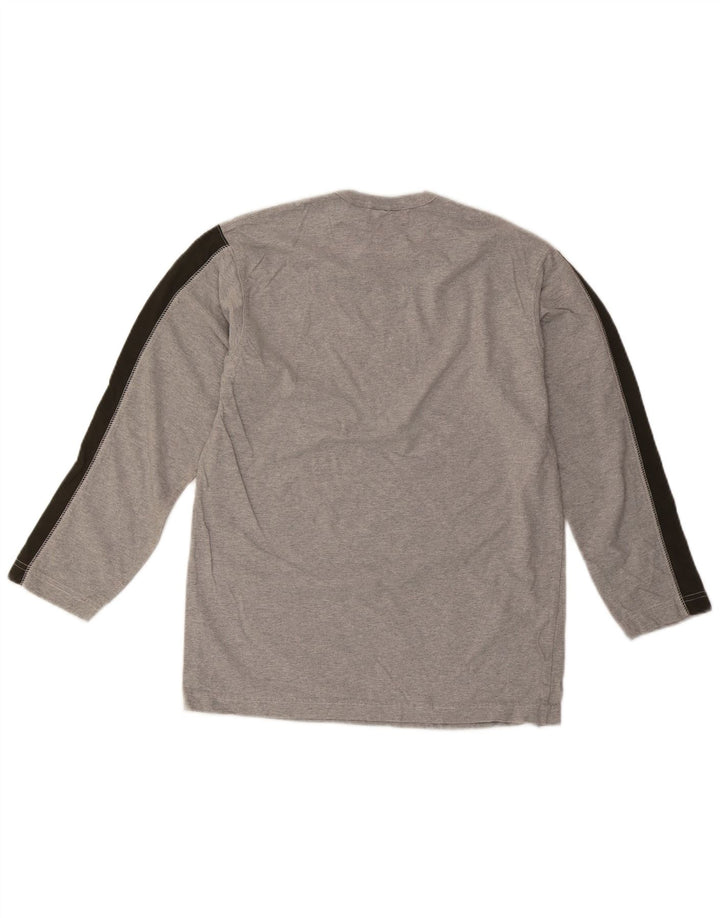 DOCKERS Boys Top Long Sleeve 15-16 Years Large Grey Colourblock Cotton