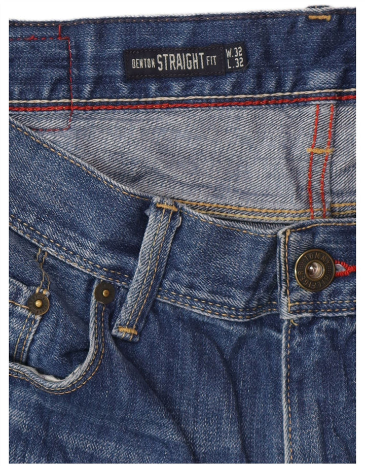 TOMMY HILFIGER Mens Benton Straight Jeans W32 L32 Blue Cotton