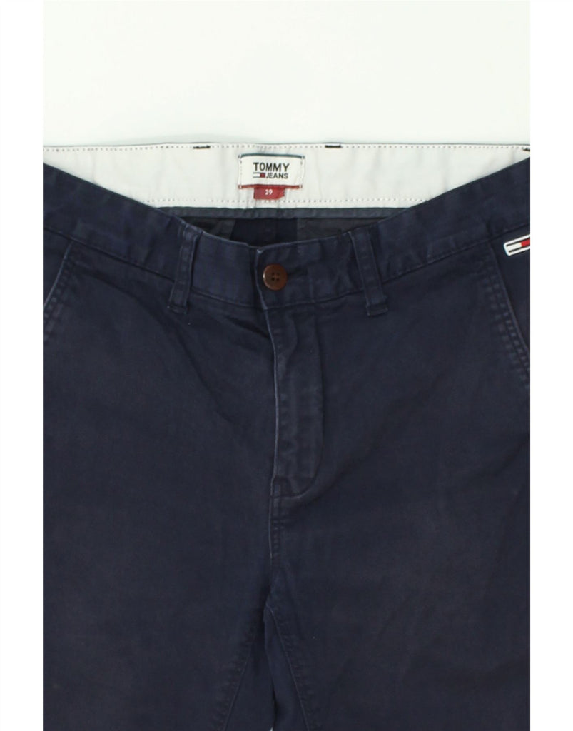 TOMMY HILFIGER Mens Chino Shorts W29 Small Navy Blue Cotton | Vintage Tommy Hilfiger | Thrift | Second-Hand Tommy Hilfiger | Used Clothing | Messina Hembry 
