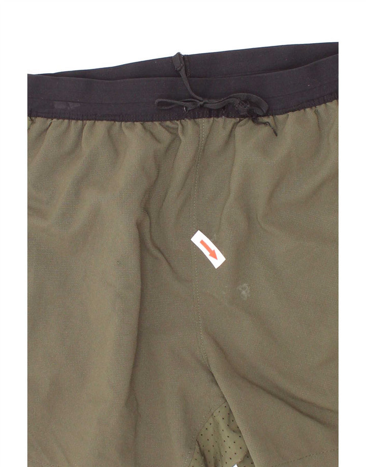 Nike Boys Dri Fit Sport Shorts 8-9 Years Small Khaki Colourblock Polyester