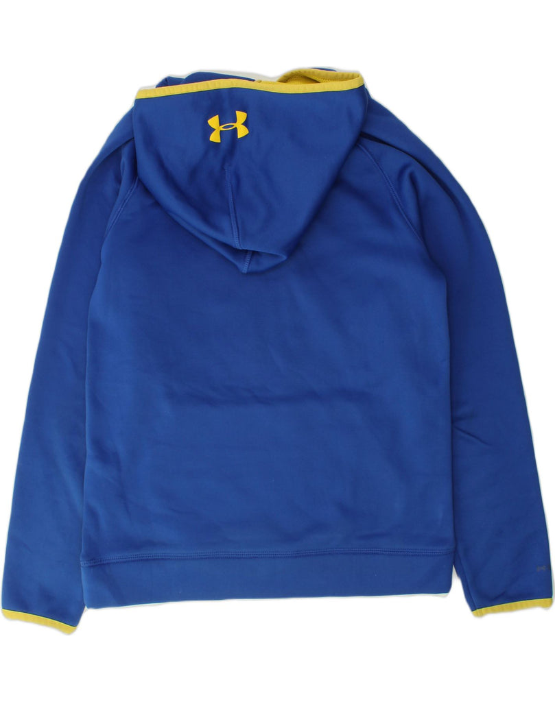 UNDER ARMOUR Boys Loose Fit Graphic Hoodie Jumper 9-10 Years Medium Blue | Vintage Under Armour | Thrift | Second-Hand Under Armour | Used Clothing | Messina Hembry 