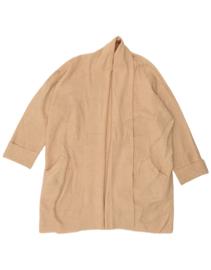 Jack Wills Womens Oversized Longline Cardigan Sweater UK 10 Small Beige
