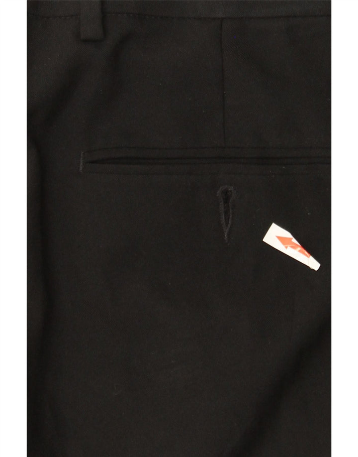 MARKS & SPENCER Mens Regular Fit Suit Trousers W36 L33 Black Polyester