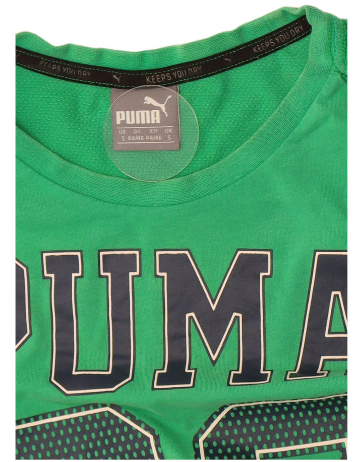 Puma Mens Graphic T-Shirt Top Small Green