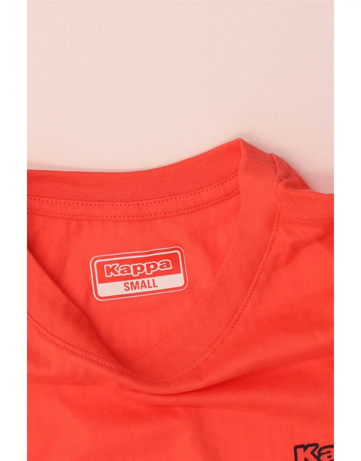 Kappa Mens T-Shirt Top Small Orange Polyester