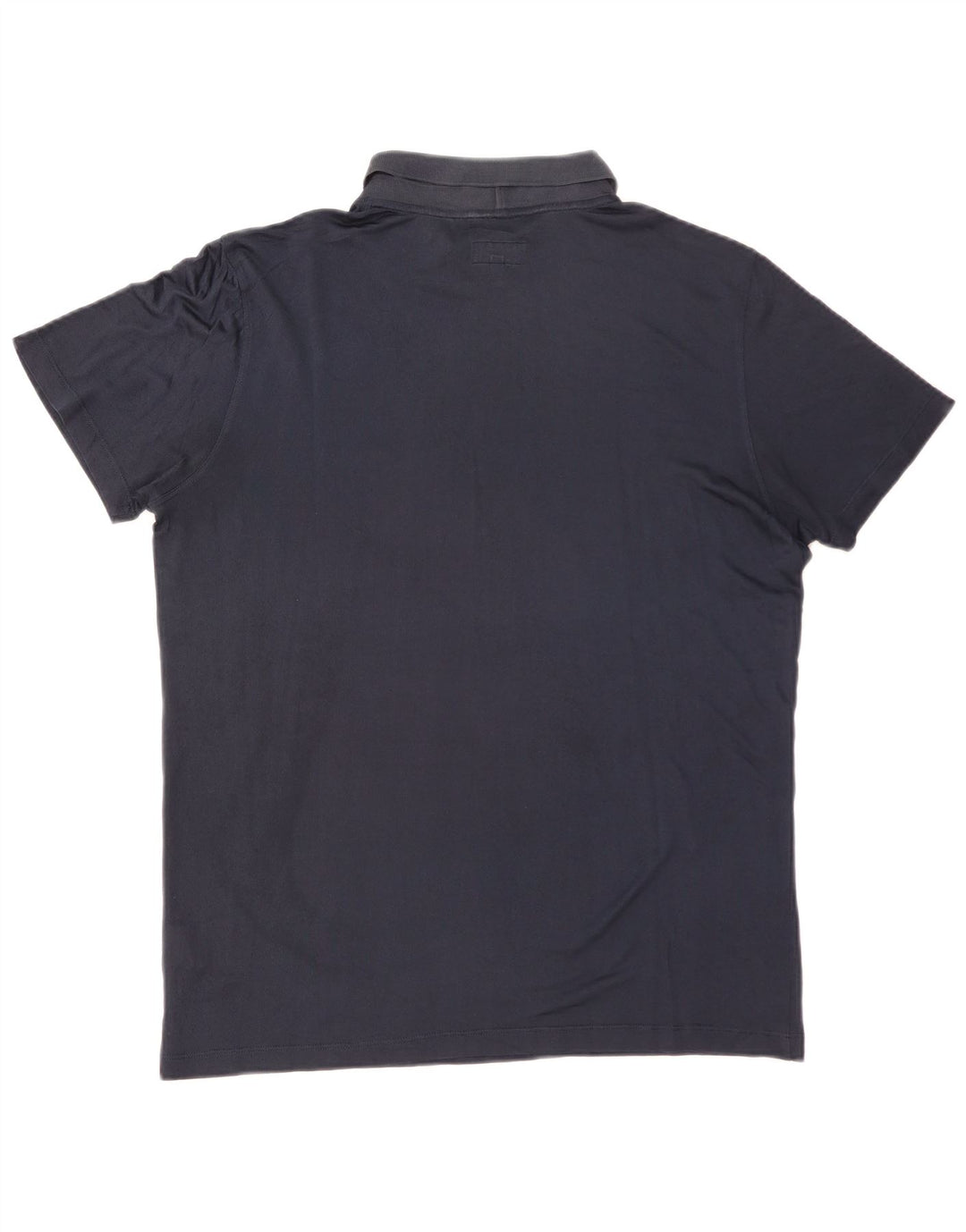GIORGIO ARMANI Mens Polo Shirt IT 50 Medium Navy Blue Silk