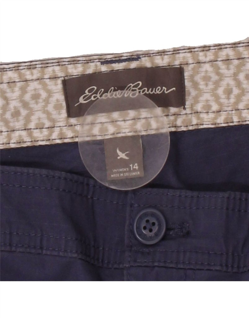 EDDIE BAUER Womens Straight Capri Cargo Trousers US 14 XL W38 L24 Blue Vintage Eddie Bauer and Second-Hand Eddie Bauer from Messina Hembry 