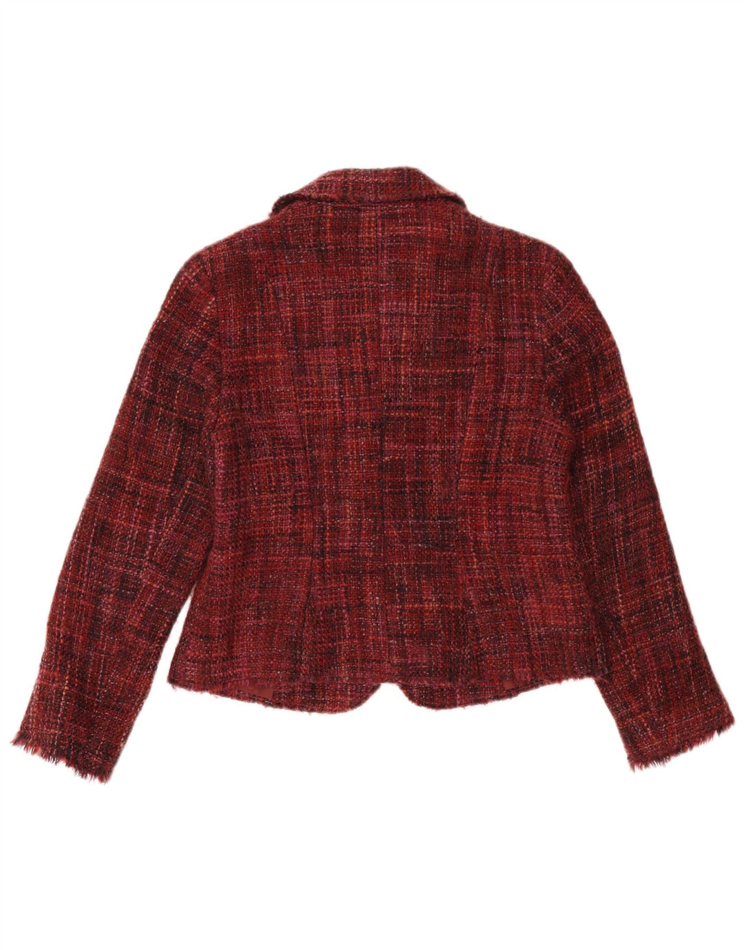 Marks & Spencer Womens 2 Button Blazer Jacket UK 14 Medium Burgundy Flecked