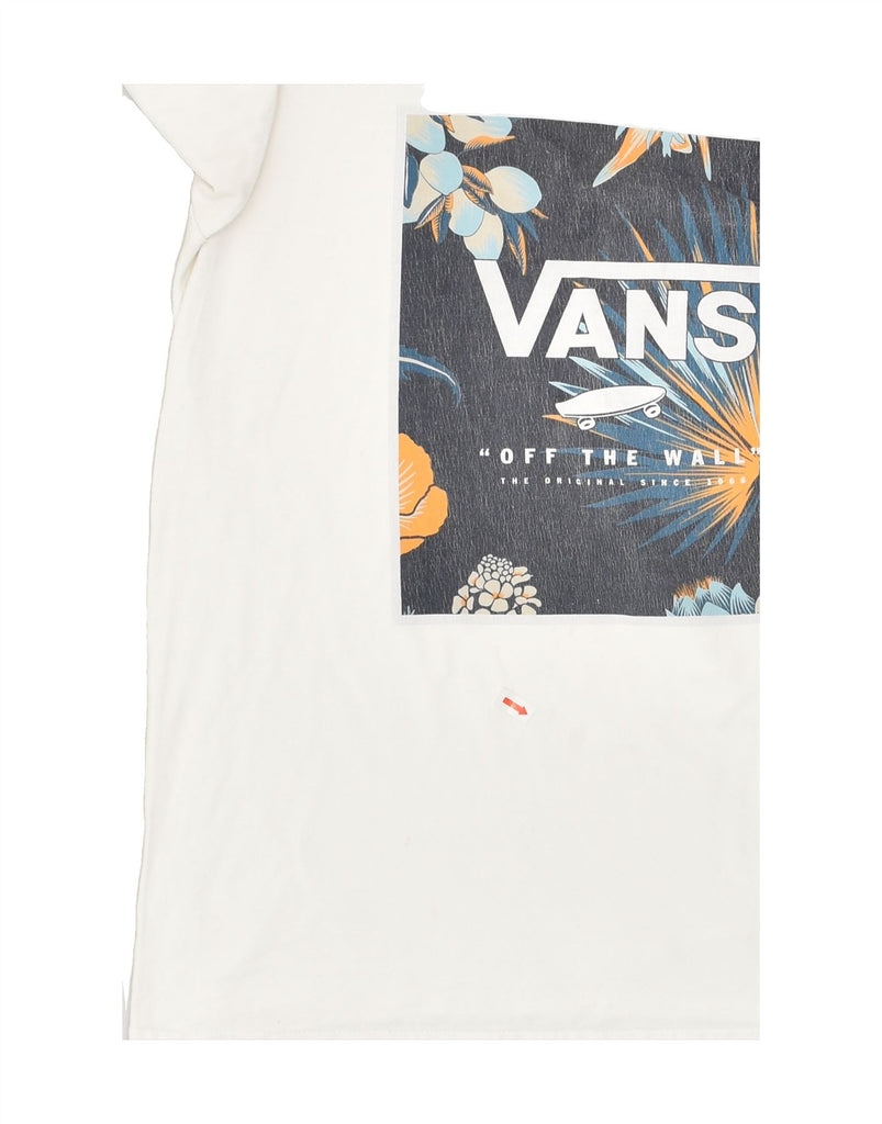 VANS Mens Classic Fit Graphic T-Shirt Top Small White Cotton | Vintage Vans | Thrift | Second-Hand Vans | Used Clothing | Messina Hembry 