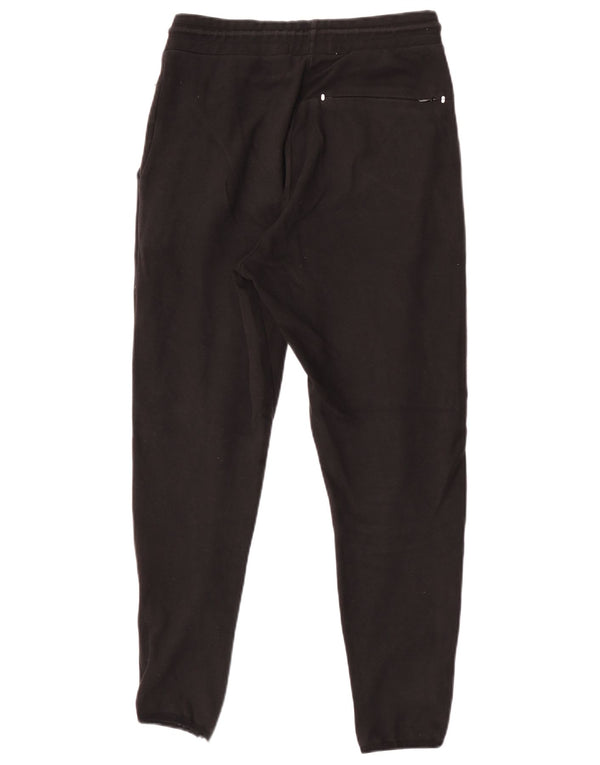 Zara Mens Tracksuit Trousers Small Black Cotton