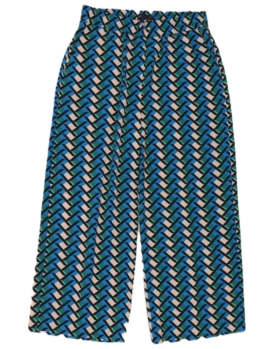 Marks & Spencer Womens Casual Trousers UK 14 Large W32 L27 Multicoloured