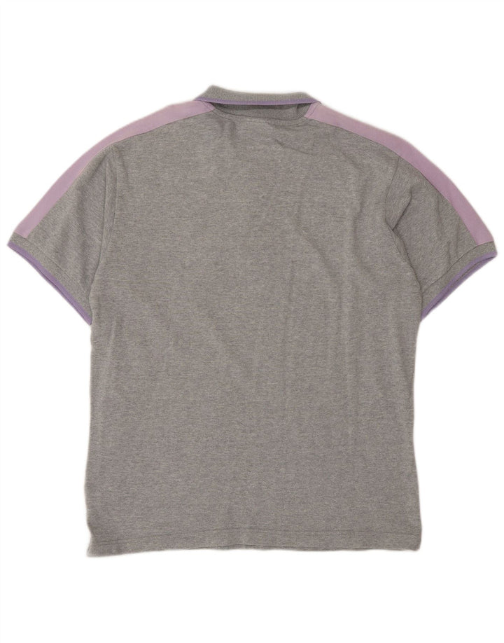 North Sails Mens Graphic Polo Shirt Medium Grey Colourblock Cotton