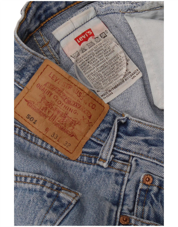 Levi's Mens 501 Straight Jeans W33 L30 Blue Cotton