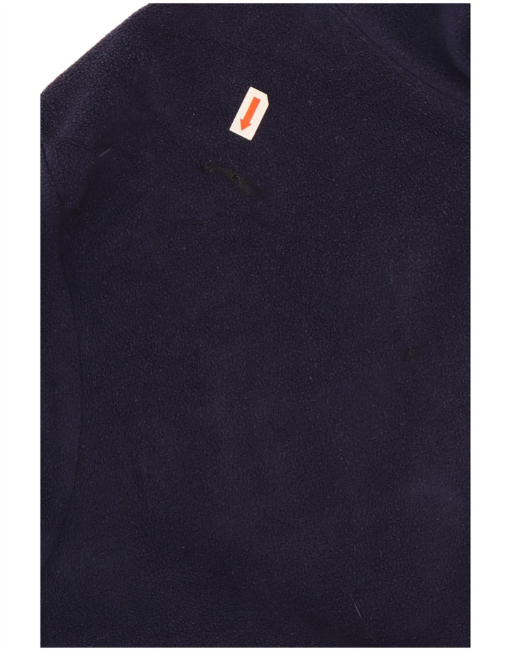 Kappa Mens Zip Neck Fleece Jumper Large Navy Blue Polyester