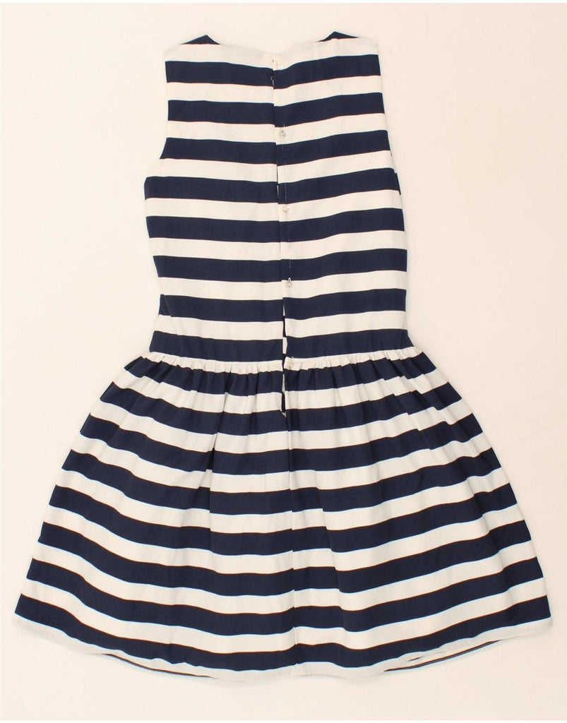 NAME IT Girls A-Line Dress 12-13 Years Navy Blue Striped Polyester Vintage Name It and Second-Hand Name It from Messina Hembry 