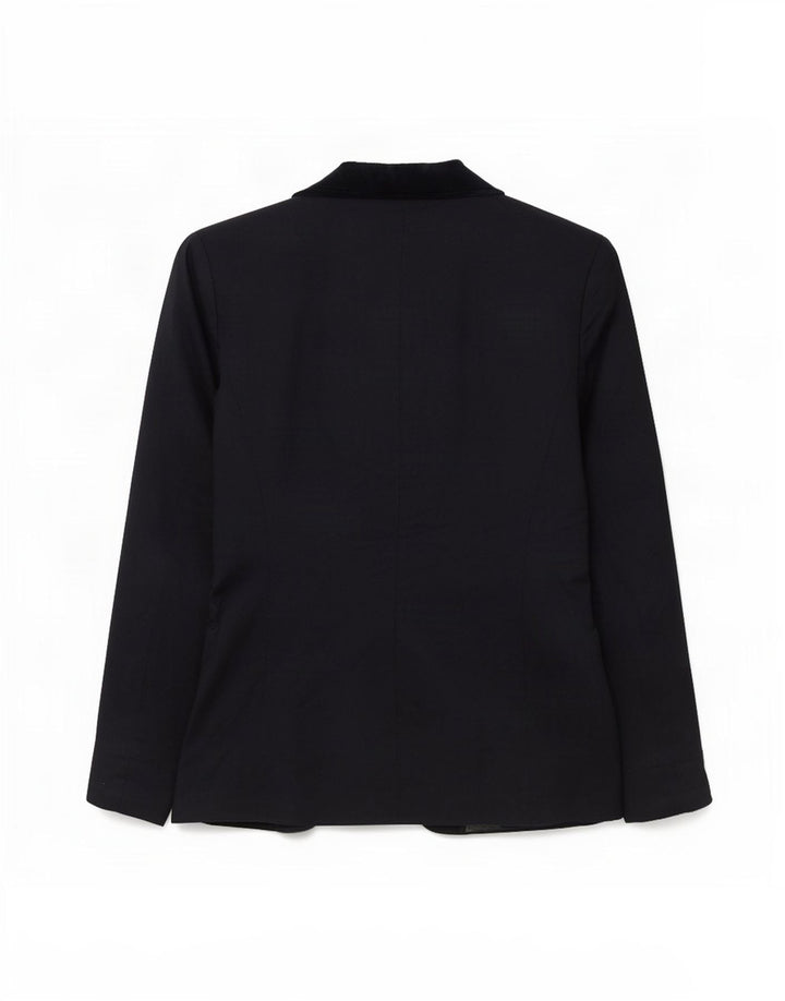 Al Duca D'Aosta Womens 3 Button Blazer Jacket IT 44 Medium Navy Blue Wool