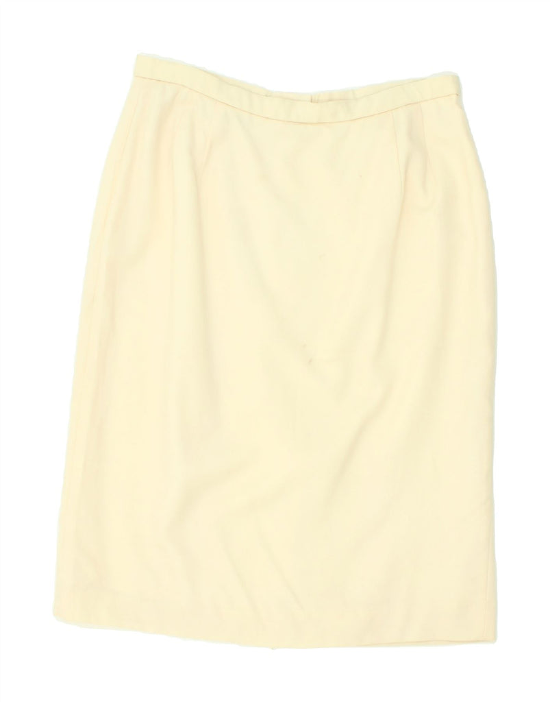 PENDLETON Womens Straight Skirt UK 16 Large W34 Off White Wool | Vintage Pendleton | Thrift | Second-Hand Pendleton | Used Clothing | Messina Hembry 