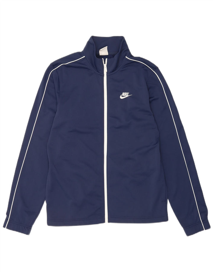 Nike Mens Tracksuit Top Jacket Small Navy Blue Polyester