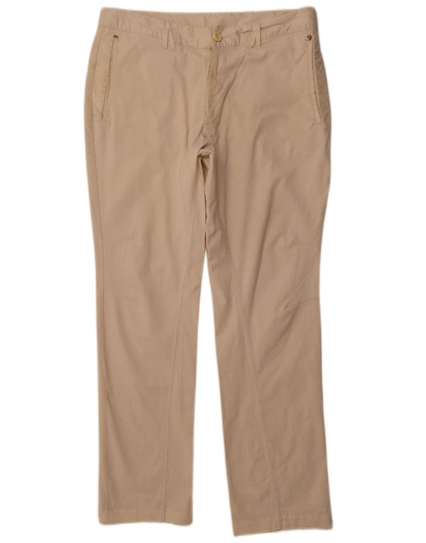 ADIDAS Womens Straight Chino Trousers XL W36 L31 Beige Cotton