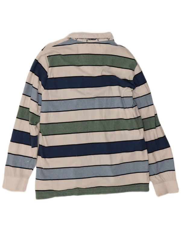 Crew Clothing Mens Long Sleeve Rugby Polo Shirt XL Multicoloured Striped
