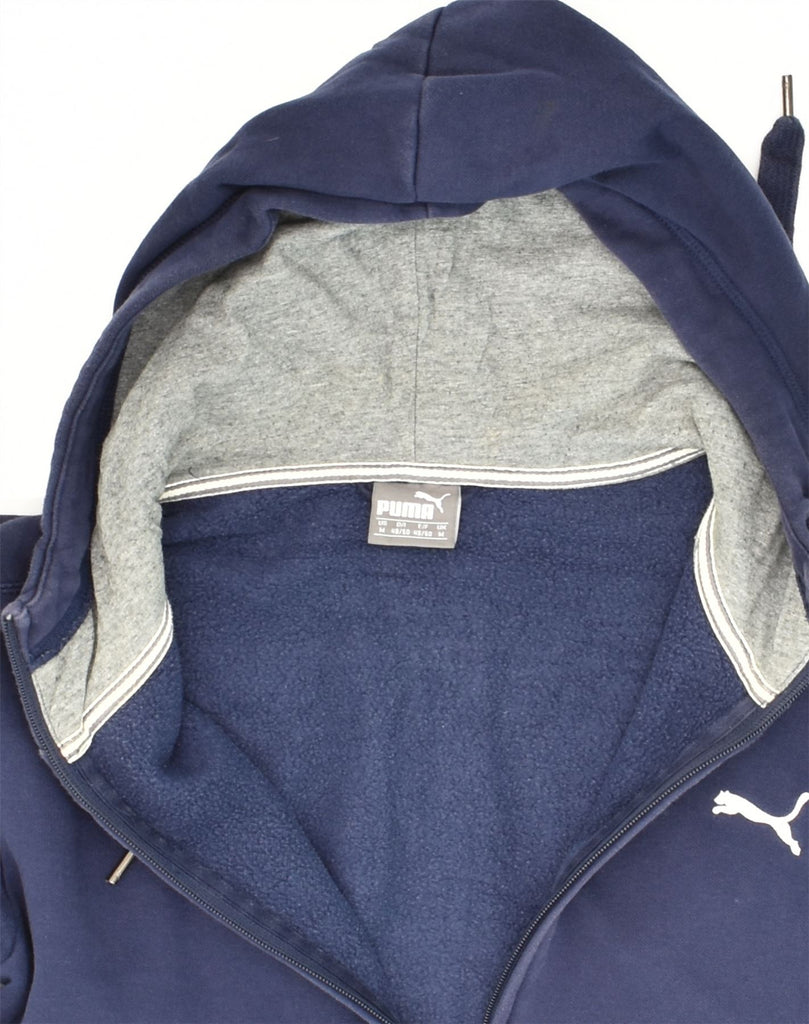 PUMA Mens Zip Hoodie Sweater Medium Navy Blue Cotton | Vintage Puma | Thrift | Second-Hand Puma | Used Clothing | Messina Hembry 