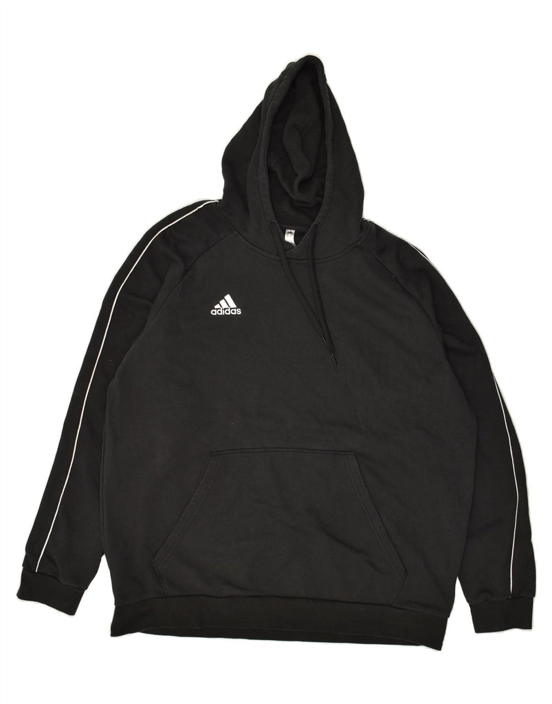 ADIDAS Mens Hoodie Jumper 2XL Black Cotton | Vintage Adidas | Thrift | Second-Hand Adidas | Used Clothing | Messina Hembry 