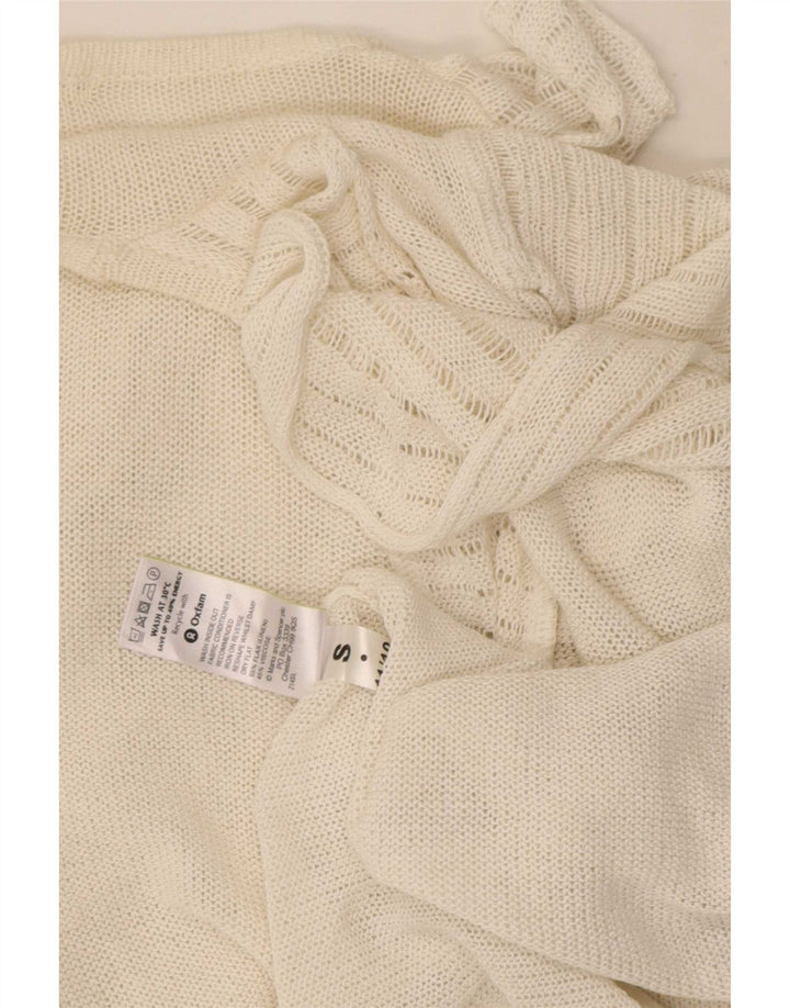 Marks & Spencer Womens Ruffle Front Open Cardigan Top UK 16 Large White