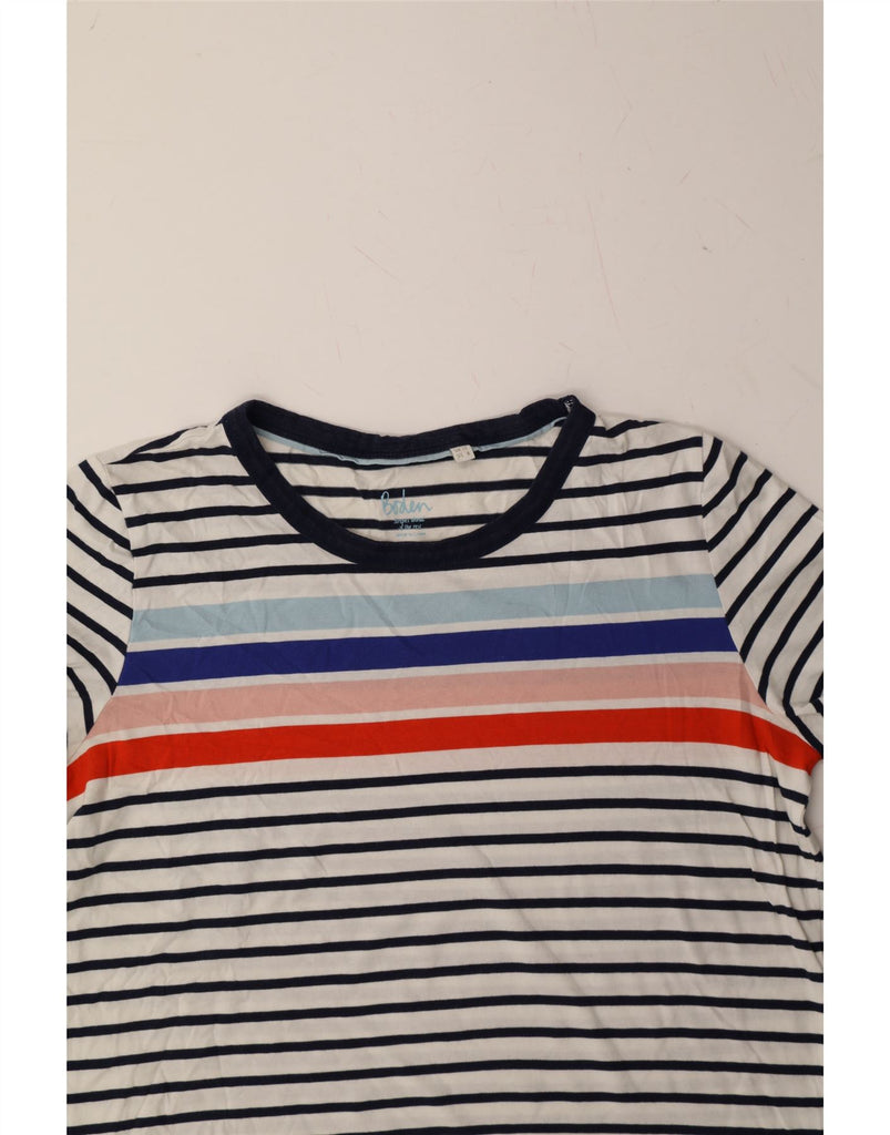 BODEN Womens T-Shirt Top UK 12 Medium Navy Blue Striped Cotton Vintage Boden and Second-Hand Boden from Messina Hembry 