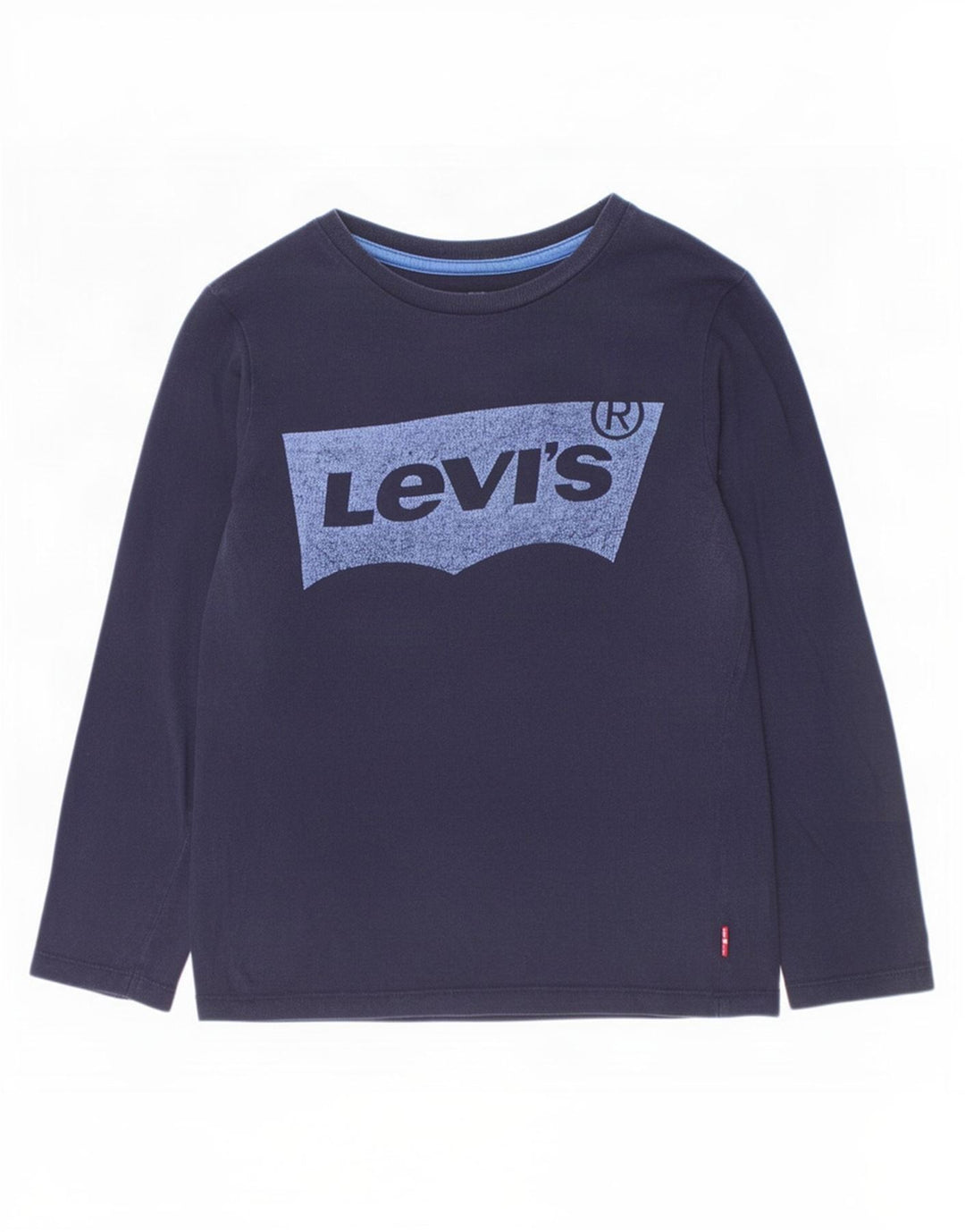 Levi's Boys Graphic Top Long Sleeve 9-10 Years Navy Blue Cotton