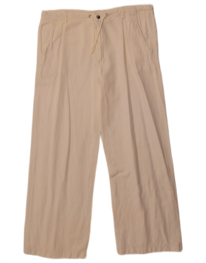Diesel Womens Wide Leg Trousers W36 L27 Off White