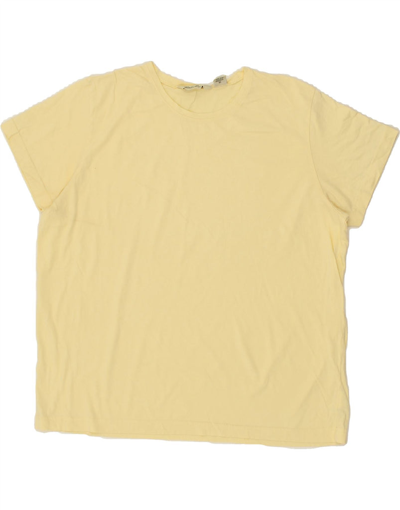 EDDIE BAUER Womens T-Shirt Top UK 18 XL Yellow Cotton | Vintage Eddie Bauer | Thrift | Second-Hand Eddie Bauer | Used Clothing | Messina Hembry 